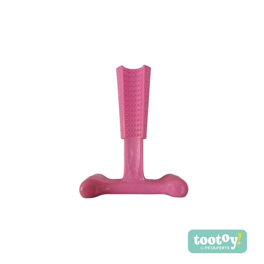 Tootoy! Puppy Mordedor Osso em T Rosa para cachorros, , large Imagem n&uacute;mero 2