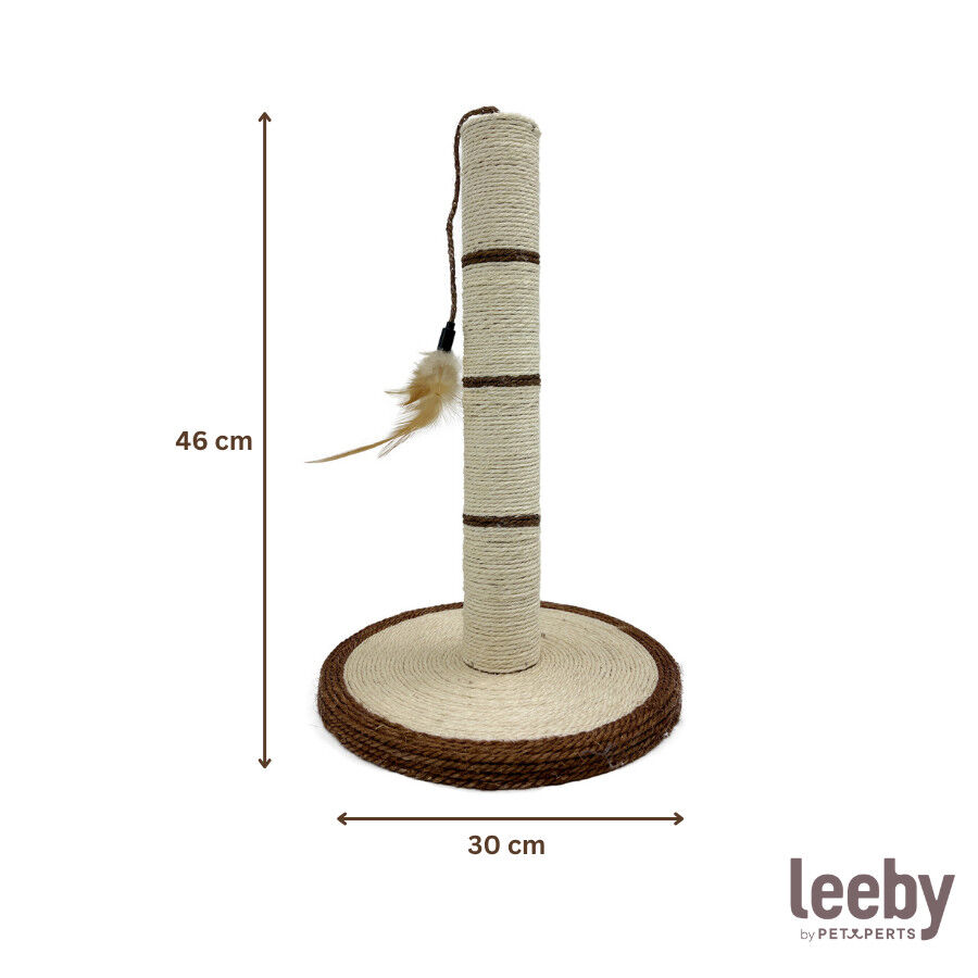 Leeby Isidoro arranhador de sisal com brinquedo castanho para gatos, , large Imagem n&uacute;mero 4