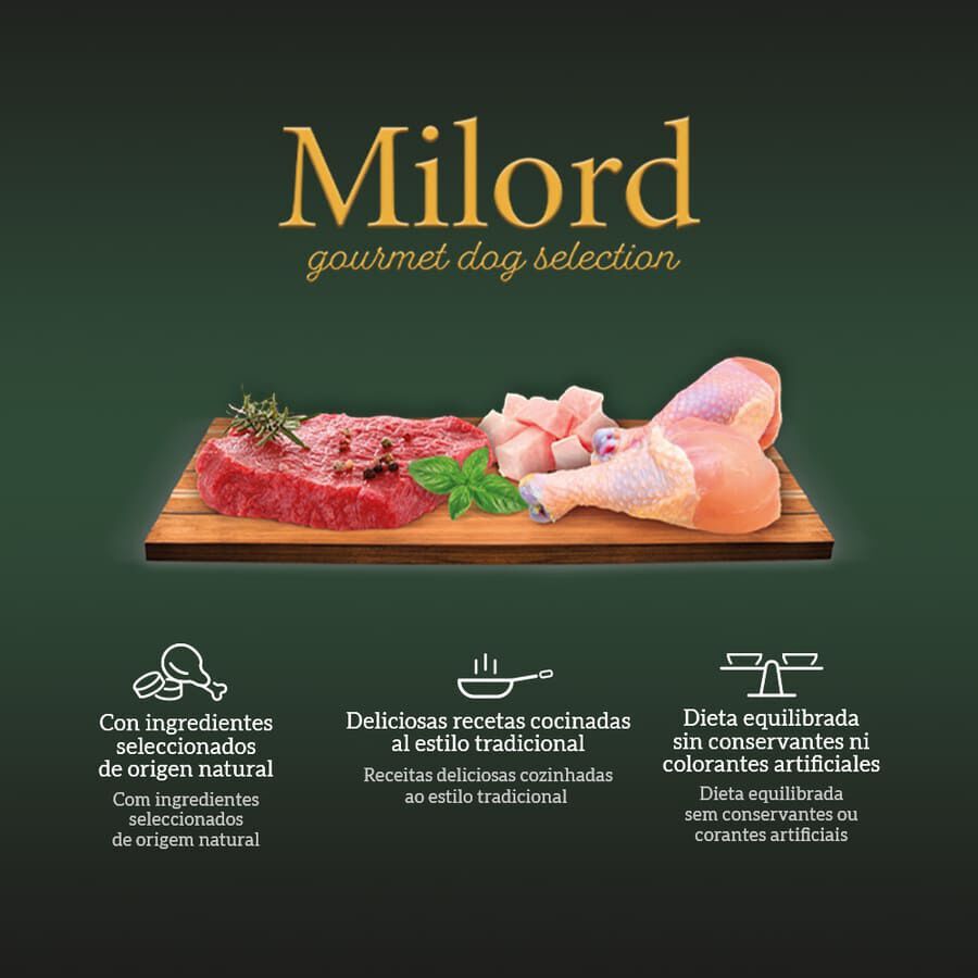 150 g Milord Senior Frango e Arroz em pat&eacute; terrina para c&atilde;es, , large Imagem n&uacute;mero 3