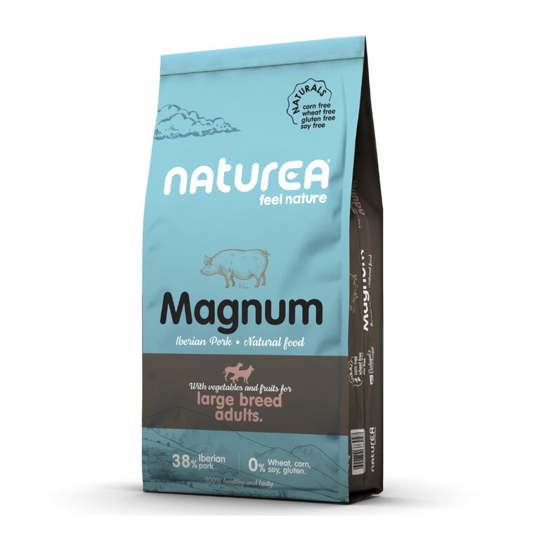 12 kg Naturea Naturals Magnum Large Breed Porco Ibérico ração para cães,  Imagem número 1 12 kg Naturea Naturals Magnum Large Breed Porco Ibérico ração para cães, , large Imagem número 1