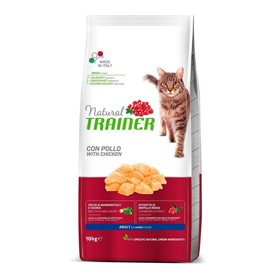 10 kg Natural Trainer Adult Frango ra&ccedil;&atilde;o para gatos , , large Imagem n&uacute;mero 1
