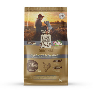 True Origins Pure Adult Medium Maxi Light Ração para cães