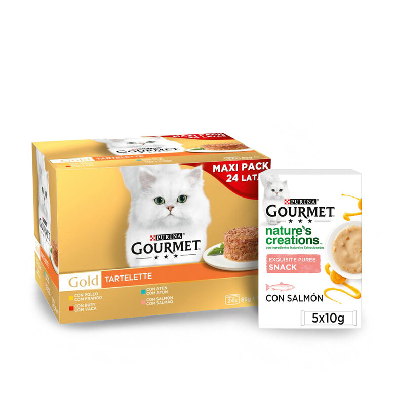 96 latas x 85 g + 15 saquetas x 10 g Gourmet Tartelette Multipack de Alimento Húmido para gatos adultos,  Imagem número 1 96 latas x 85 g + 15 saquetas x 10 g Gourmet Tartelette Multipack de Alimento Húmido para gatos adultos, , large Imagem número 1