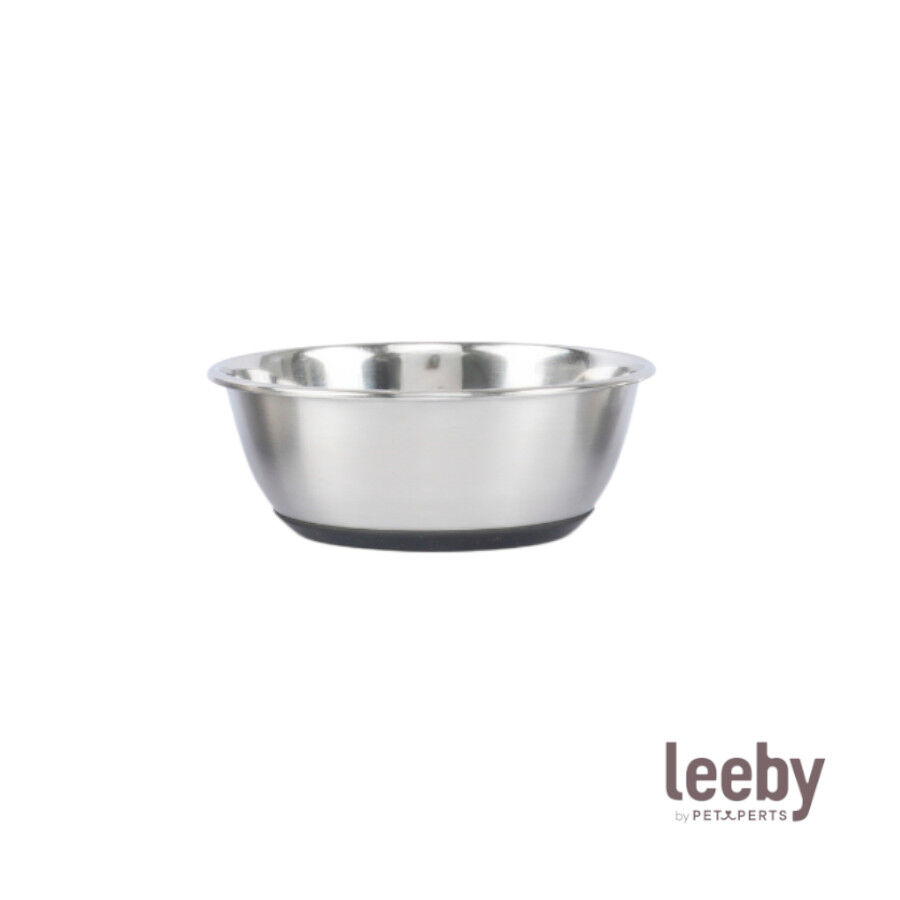 Leeby Comedouro em A&ccedil;o Inoxid&aacute;vel com Base de Borracha para c&atilde;es e gatos, , large Imagem n&uacute;mero 2