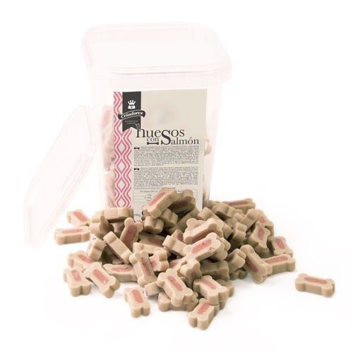 Criadores snack h&uacute;medo huesitos salm&oacute;n para perros Imagem n&uacute;mero 1