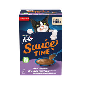 Felix Cat Molho de frango e salm&atilde;o para gatos