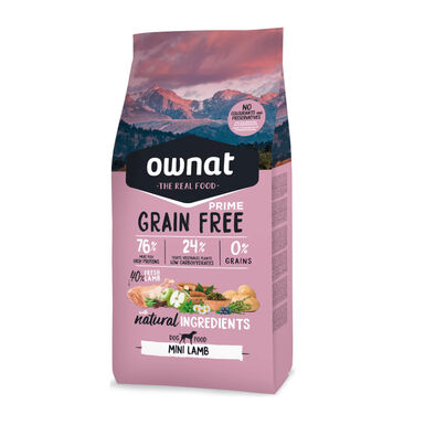 Ownat Mini Prime Grain Free Cordeiro ração para cães