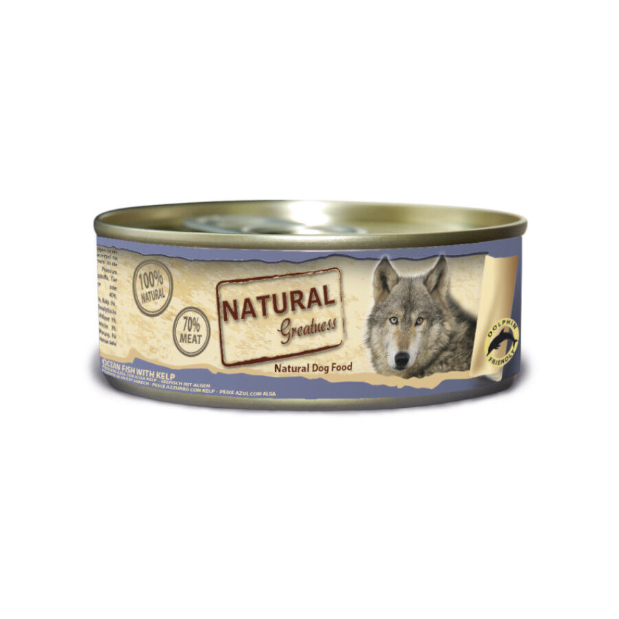 156 g Natural Greatness Peixe com Kelp Lata para C&atilde;es, , large Imagem n&uacute;mero 1