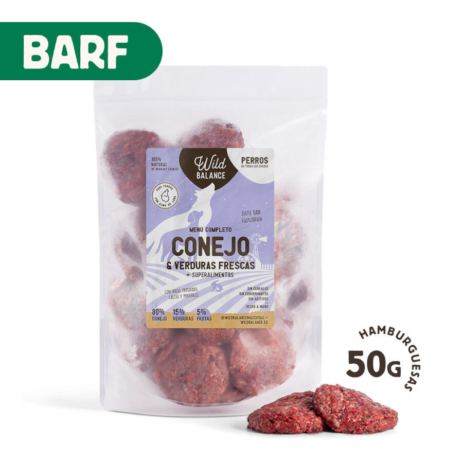 1 kg Wild Balance BARF Coelho com Legumes Frescos alimenta&ccedil;&atilde;o natural congelada para c&atilde;es, , large Imagem n&uacute;mero 2