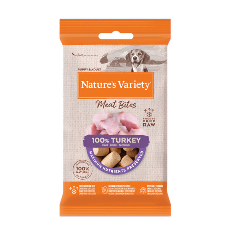 Nature's Variety Snacks Meat Bites Peru liofilizado para cães, , large image number null