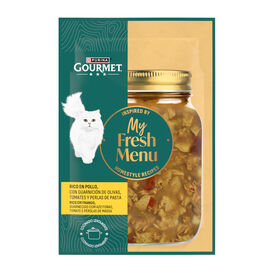 Gourmet My Fresh Menu Comida h&uacute;mida de frango com legumes em saquetas para gatos