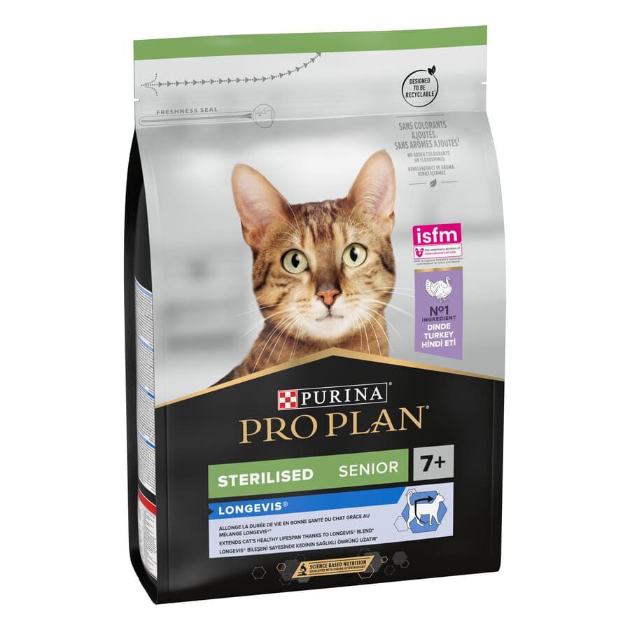 3 kg Pro Plan Senior Sterilized Peru ra&ccedil;&atilde;o para gatos, , large Imagem n&uacute;mero 1