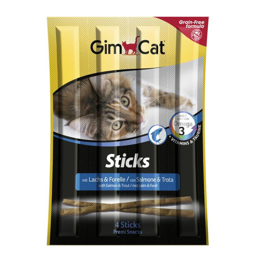 4 sticks Gimpet palitos de truta e salm&atilde;o para gatos, , large Imagem n&uacute;mero 1