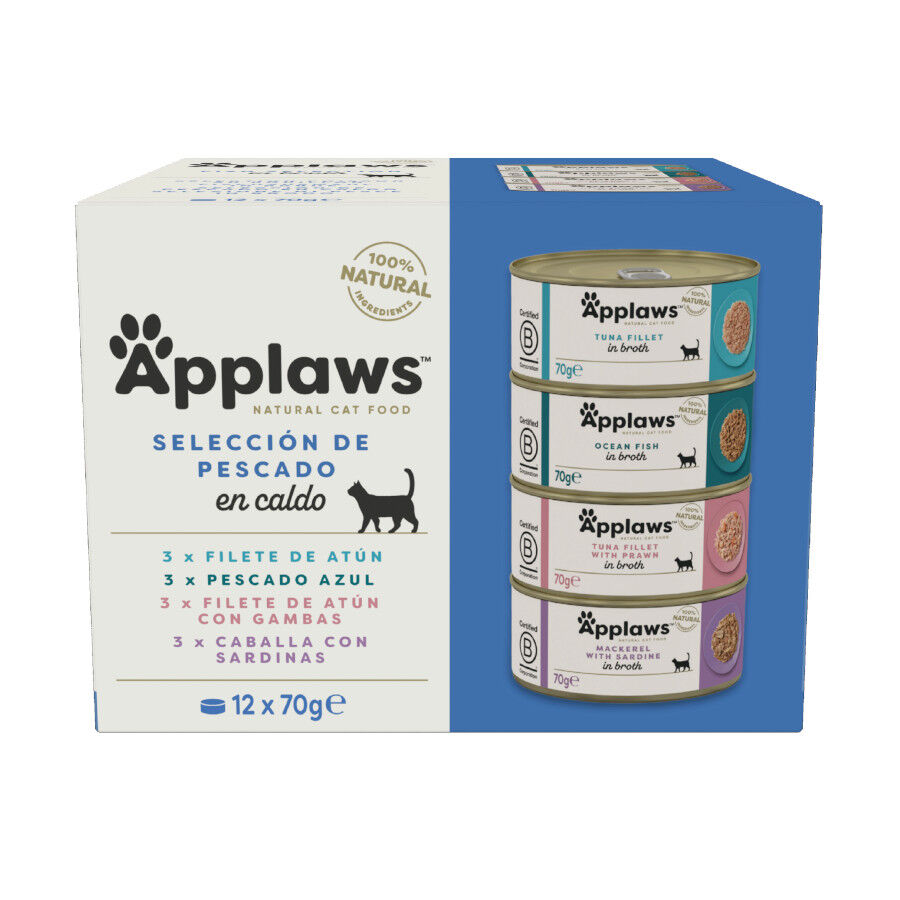 12 latas x 70 g Applaws Fish Collection Lata para gatos, , large Imagem n&uacute;mero 1