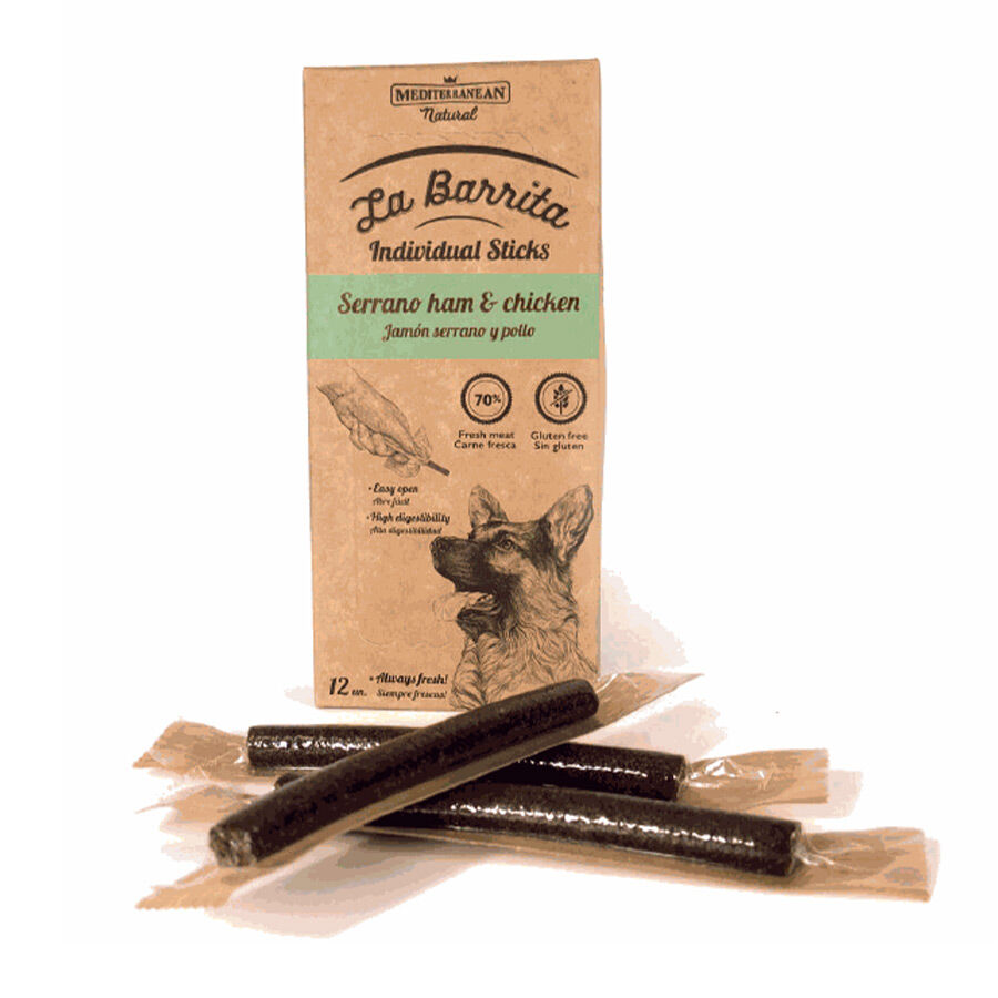 12 sticks Mediterranean Sticks Frango e Cordeiro para c&atilde;es, , large Imagem n&uacute;mero 1