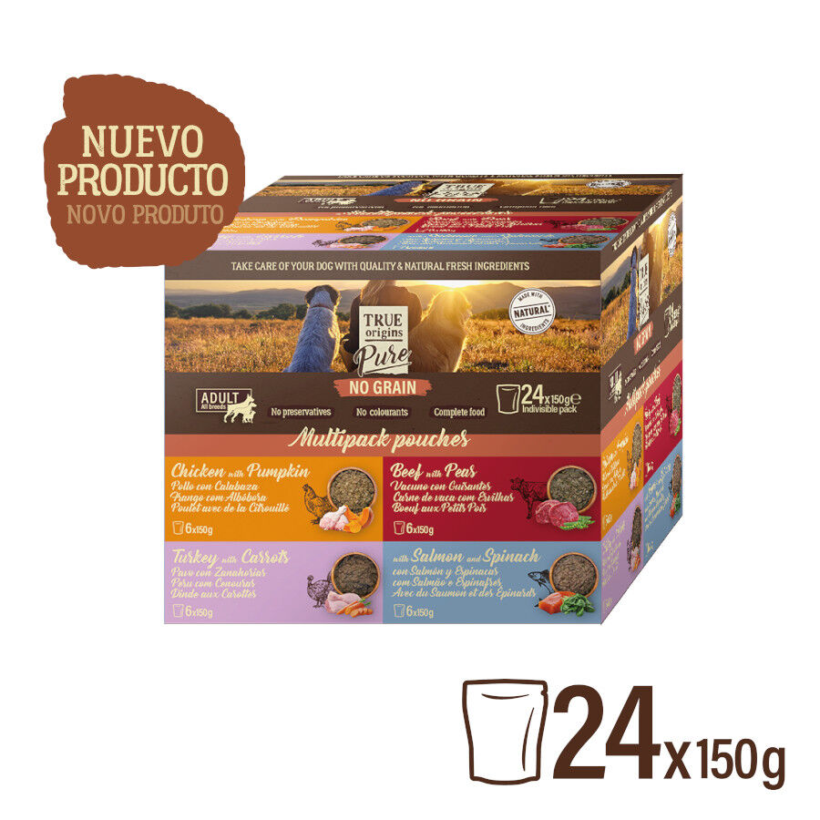 True Origins Pure Multipack Comida h&uacute;mida Carne e Peixe em saquetas para c&atilde;es - Multipack , , large Imagem n&uacute;mero 2