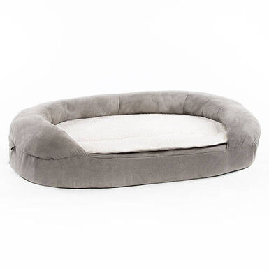 TK-Pet cama ortopédica ovalada color gris perros