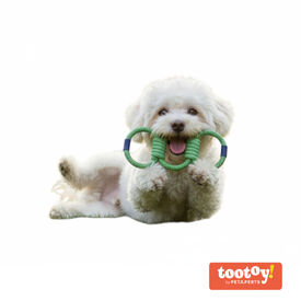 Tootoy! Pull Brinquedo de corda com três nós para cães