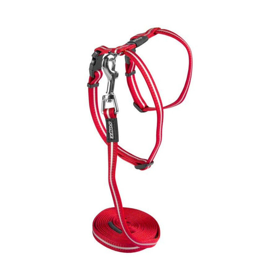 Rogz Peitoral vermelho com trela para gatos, , large Imagem n&uacute;mero 1