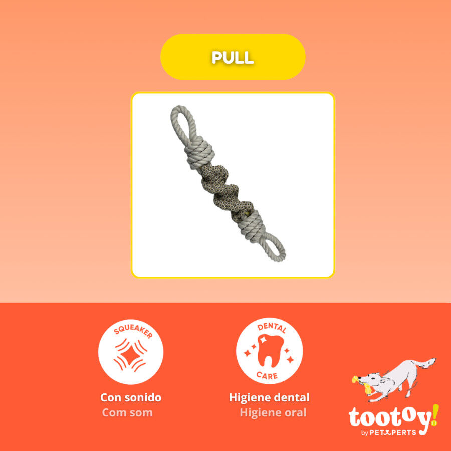 Tootoy! Pull Brinquedo de corda com n&oacute; para c&atilde;es, , large Imagem n&uacute;mero 3