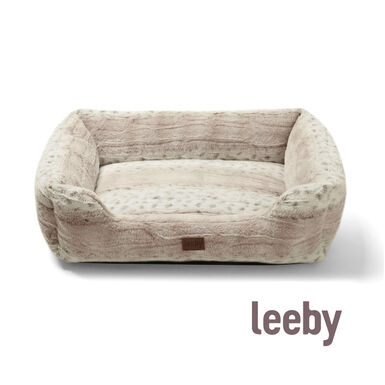 Leeby Cama antiderrapante suave para cães