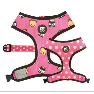 Dukier Dogtella Peitoral reversível com estampado de Nutella para cães