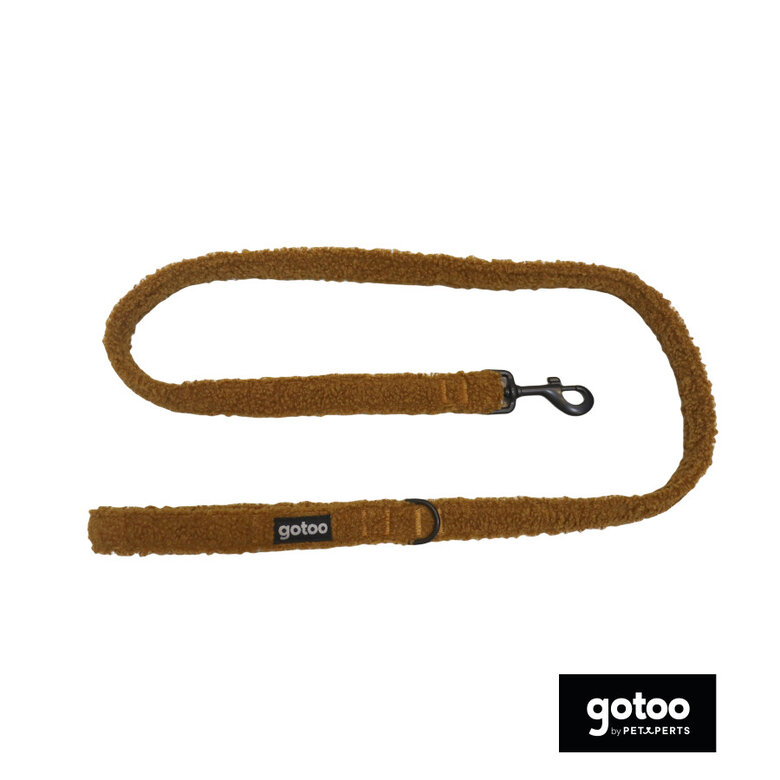 Gotoo Trela veludo castanha para cães,  Imagem número 2 Gotoo Trela veludo castanha para cães, , large Imagem número 2