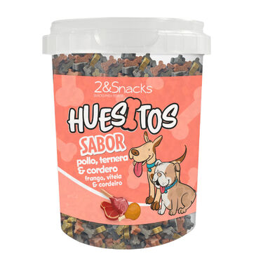 2&Snacks Biscoitos Mini Ossos Mix para cães