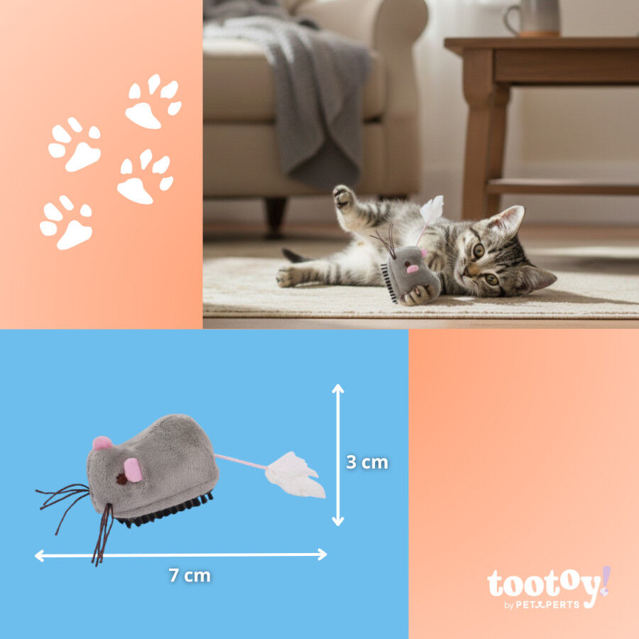 Tootoy! Chase & Play Brinquedo Rato interativo de correr para gato, , large Imagem n&uacute;mero 4