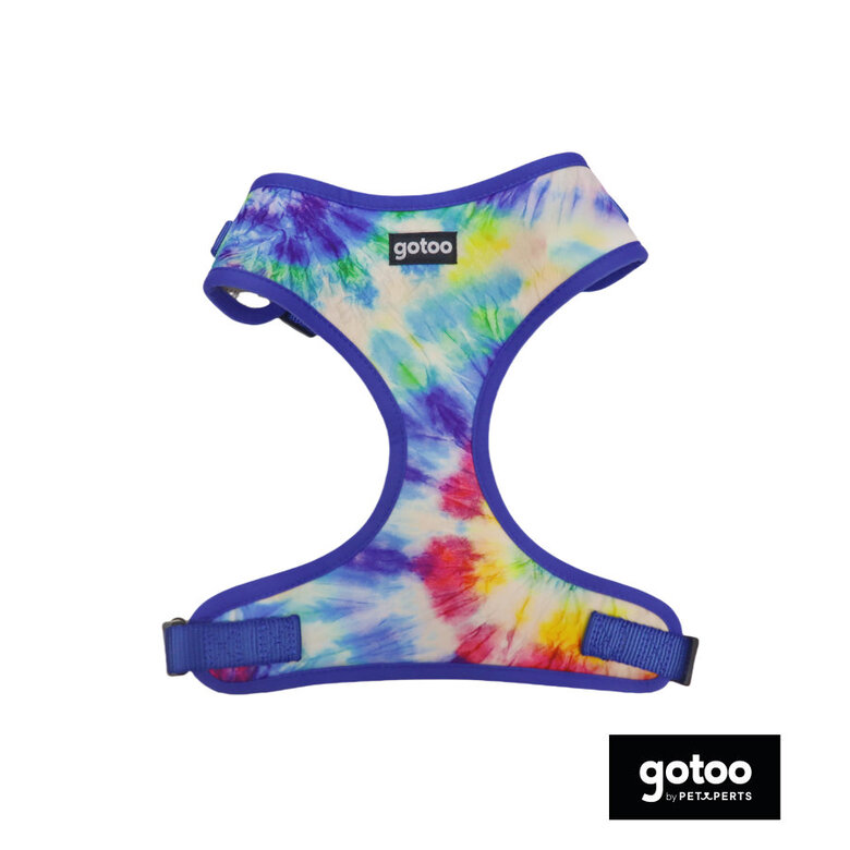 Gotoo Peitoral ajustável estampado azul tie-dye para cão,  Imagem número 2 Gotoo Peitoral ajustável estampado azul tie-dye para cão, , large Imagem número 2