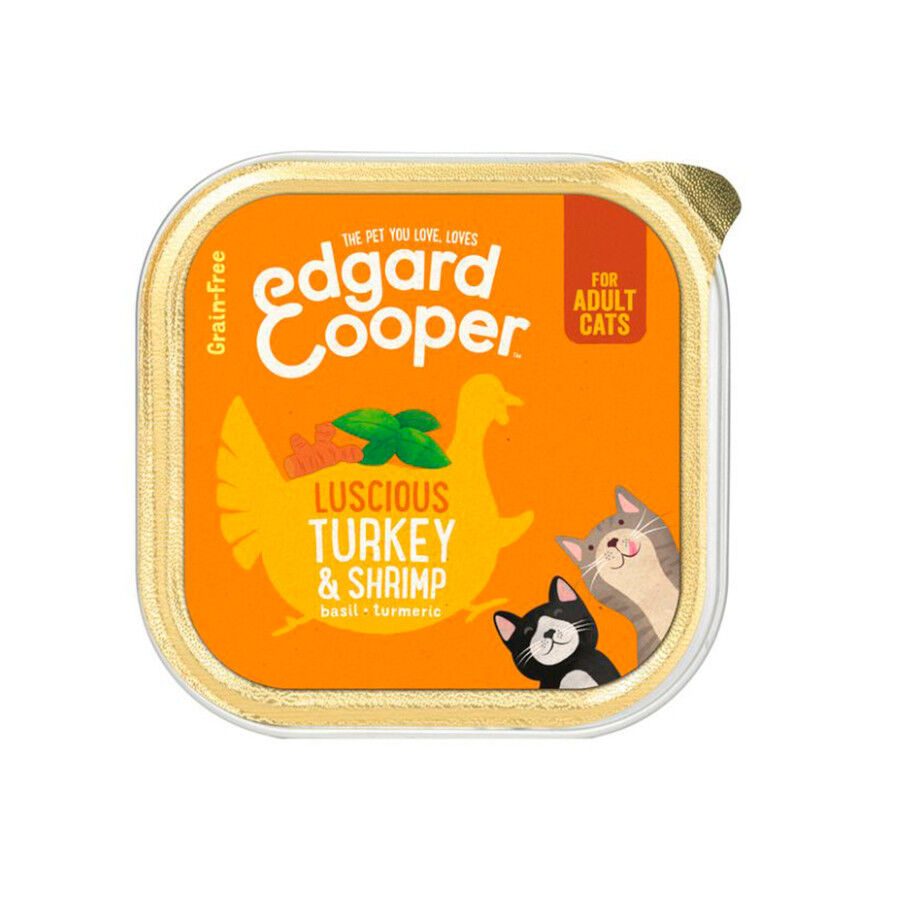 85 g Edgard y Cooper Adult peru e camar&otilde;es terrina para gatos, , large Imagem n&uacute;mero 1