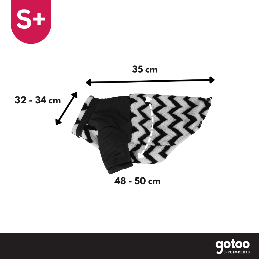 Gotoo Casaco com Padr&atilde;o Zigzag para c&atilde;es, , large Imagem n&uacute;mero 4