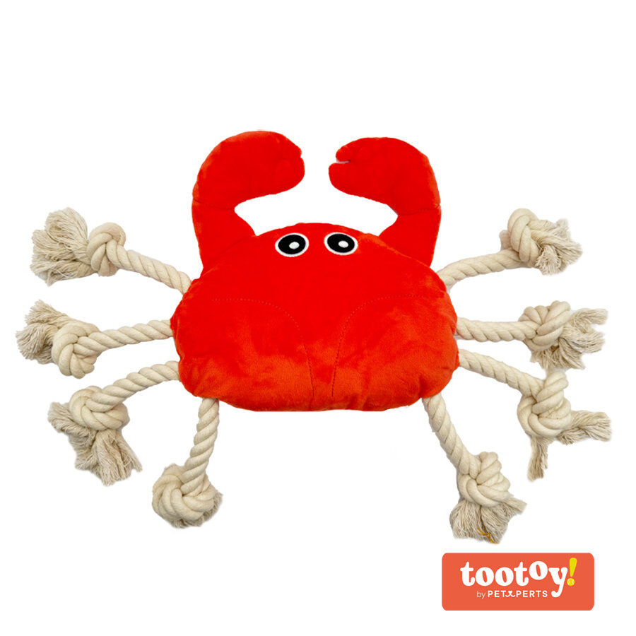 Tootoy! Comfort Fresh Crab peluche com corda para c&atilde;es, , large Imagem n&uacute;mero 2