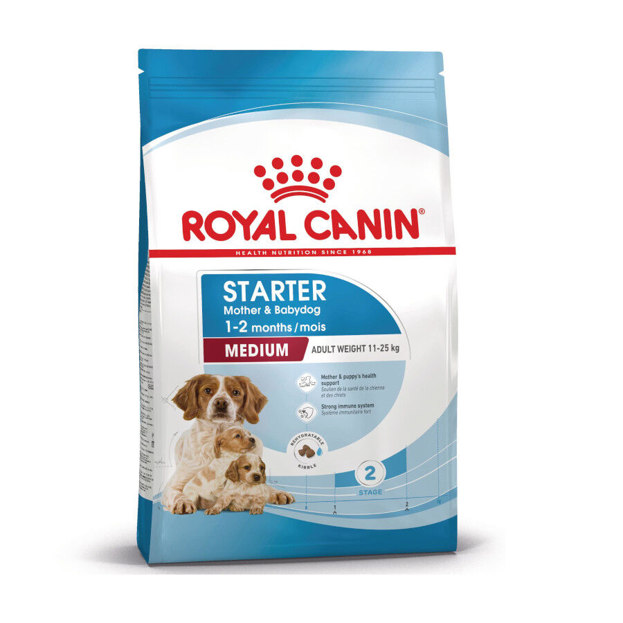 2 x 15 kg Royal Canin Medium Starter Mother&Baby ra&ccedil;&atilde;o para c&atilde;es  Pack poupan&ccedil;a!, , large Imagem n&uacute;mero 1