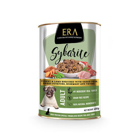 Era Sybarite Adulto Peru, Borrego e Batata Doce patê em lata para cães 