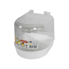 Zolux Banheira Exterior Branca para pássaros