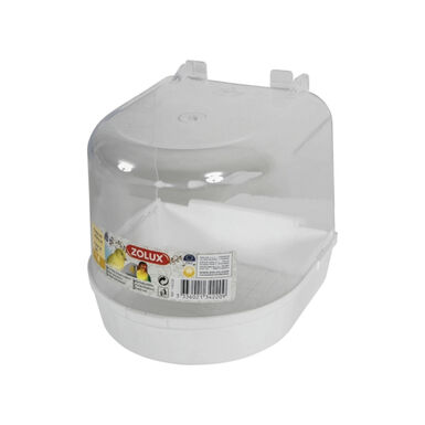 Zolux Banheira Exterior Branca para pássaros