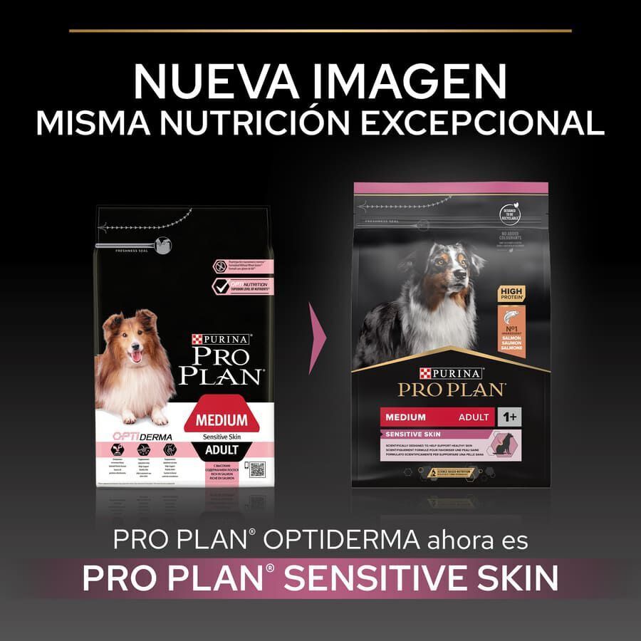 14 kg Pro Plan Adult Medium Sensitive Skin Salm&atilde;o ra&ccedil;&atilde;o para c&atilde;es, , large Imagem n&uacute;mero 2
