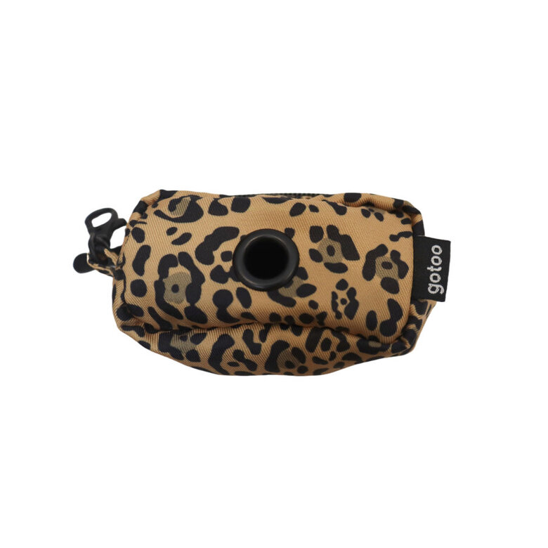 Gotoo Porta sacos estampado leopardo castanho para cães,  Imagem número 1 Gotoo Porta sacos estampado leopardo castanho para cães, , large Imagem número 1