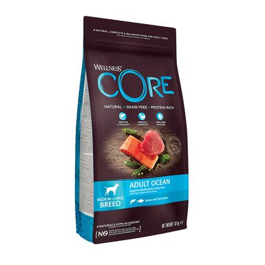 Wellness Core Adult Medium/Large Ocean Salmão e Atum ração para cães 