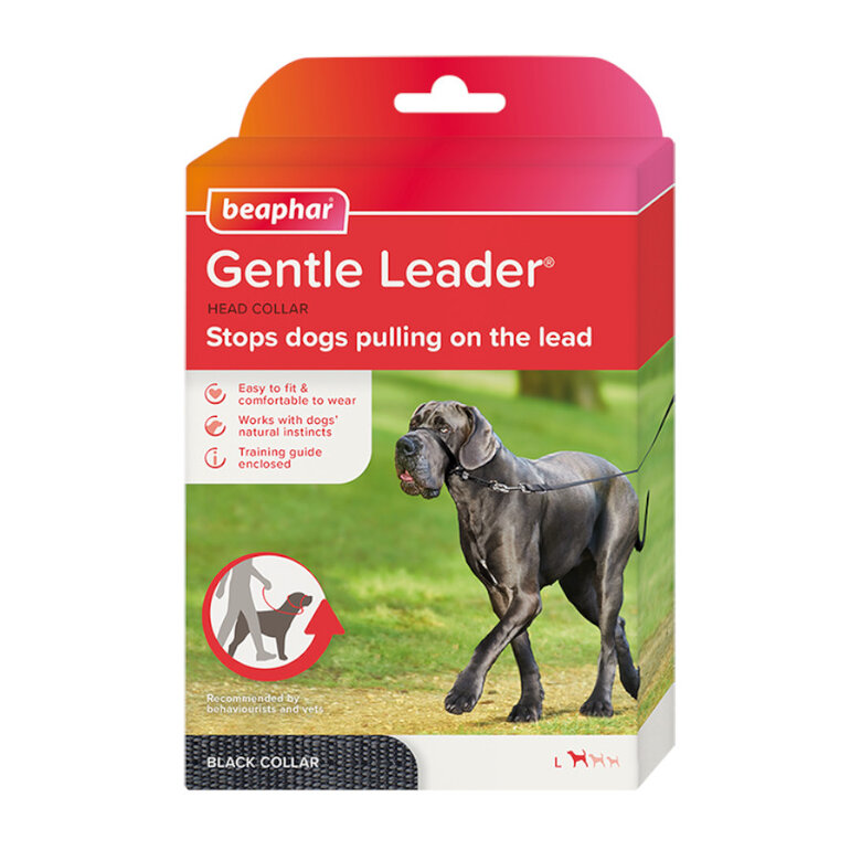 Beaphar Gentle Leader Coleira de treino negra para cães, , large image number null