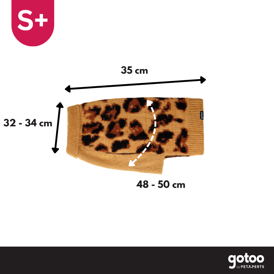 Gotoo Camisola de Malha com Padr&atilde;o Leopardo para c&atilde;es, , large Imagem n&uacute;mero 4