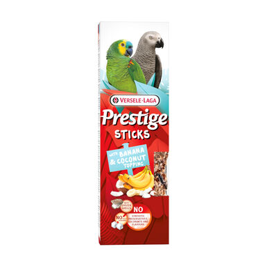 Versele-Laga Prestige Sticks com Cobertura de Banana e Coco para Papagaios