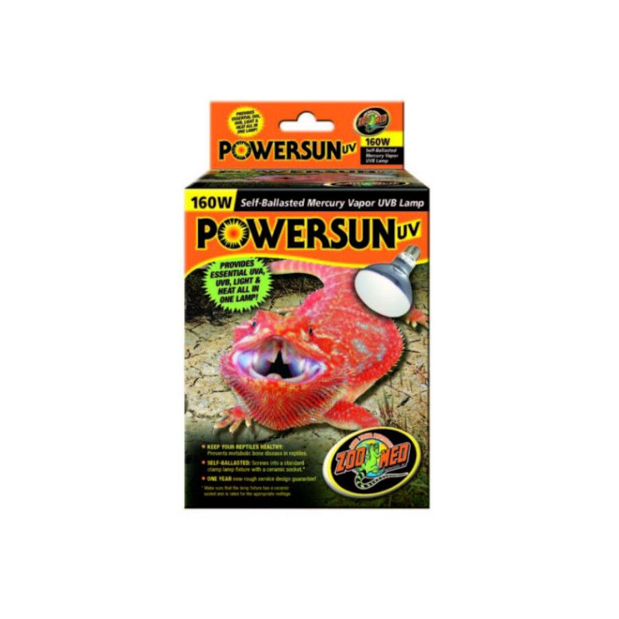 Zoo Med Power Sun L&acirc;mpada de Calor de Merc&uacute;rio UV UVB para terr&aacute;rios , , large Imagem n&uacute;mero 1