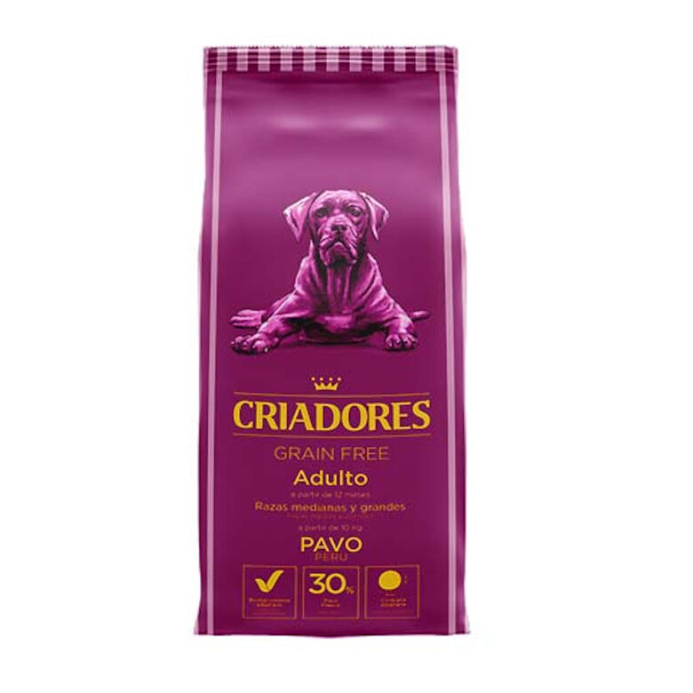 Criadores Grain Free Peru ração cães raças médias e grandes, , large image number null