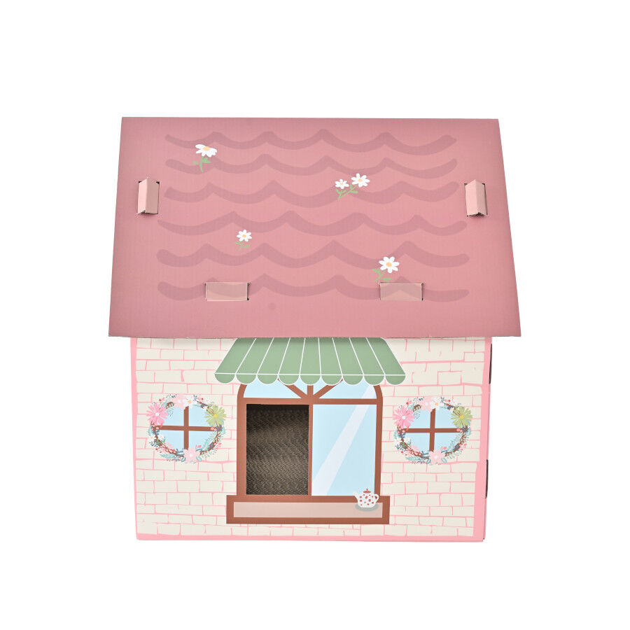 Leeby Hattie casota arranhadora de cart&atilde;o cor-de-rosa para gatos, , large Imagem n&uacute;mero 6