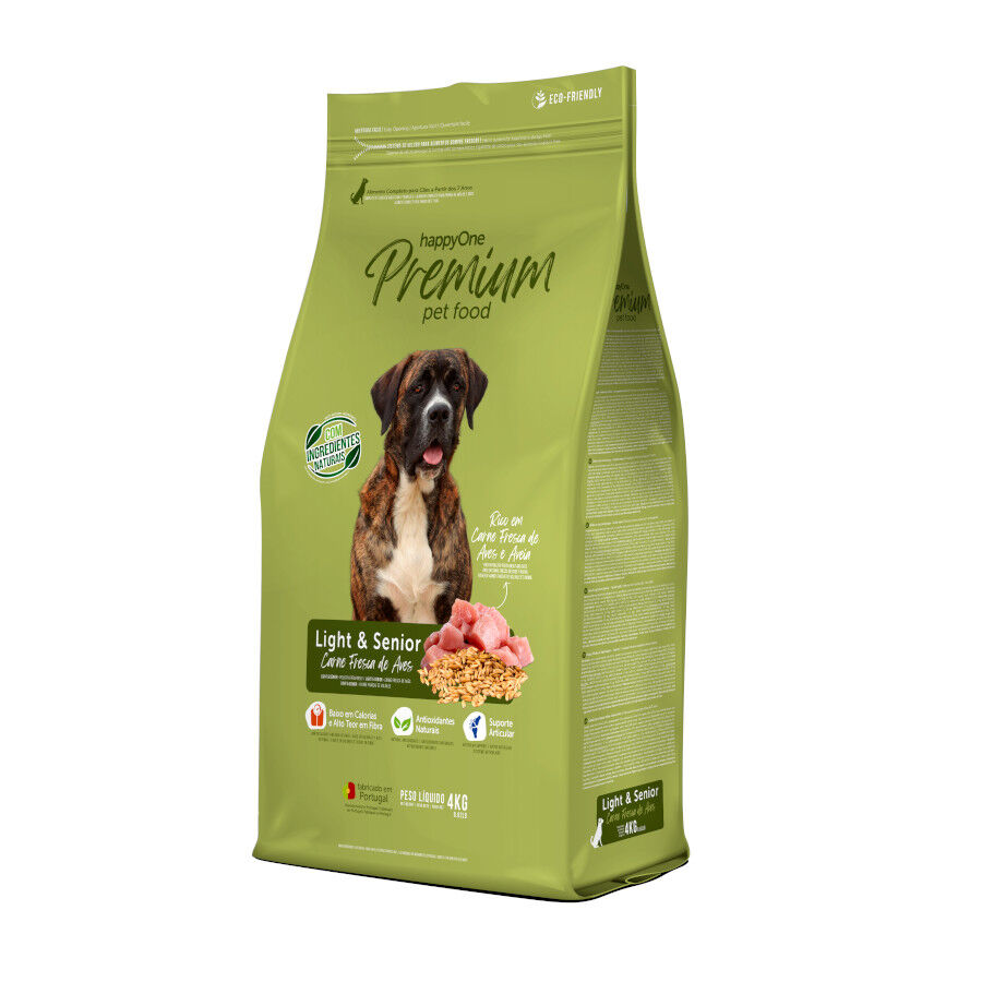 happyOne Premium Light & Senior ra&ccedil;&atilde;o de carne fresca de aves para c&atilde;es, , large Imagem n&uacute;mero 1