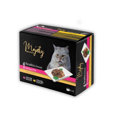 Majesty Adult Slide Mix Bocadinhos lata para gatos - Pack