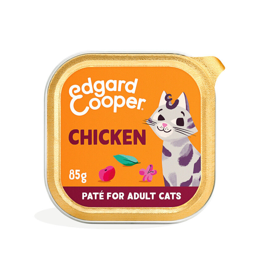 85 g Edgard y Cooper Adult Frango em Pat&ecirc; terrina para gatos, , large Imagem n&uacute;mero 1