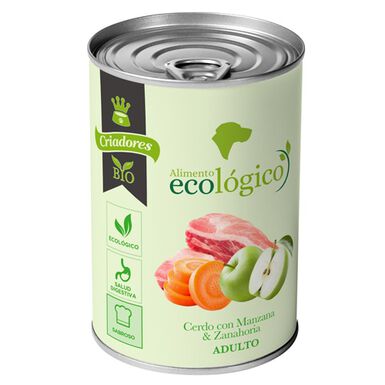Criadores Adulto Ecológico Porco e Maçã lata para cães